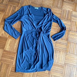 Babaton Aritzia long sleeve knit front dress
